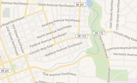 map of 1007 Lincoln Way E Massillon, OH 44646