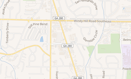 map of 2552 S Cobb Dr SE Ste B2 Smyrna, GA 30080