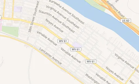 map of 4216 MacCorkle Avenue SE Charleston, WV 25304
