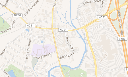 map of 311 S Polk St Ste 100 Pineville, NC 28134