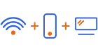 Combine Optimum Internet with Optimum Unlimited Mobile and TV Icons