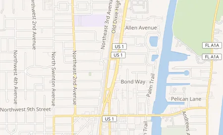 map of 1320 North Federal Highway Delray Beach, FL 33483