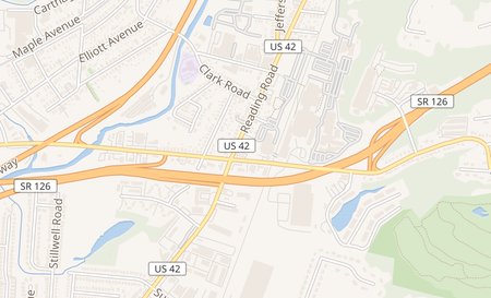map of 8400 Reading Road Cincinnati, OH 45215