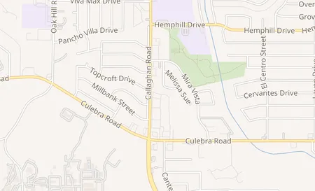 map of 1500 Callaghan Rd San Antonio, TX 78228