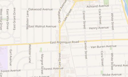 map of 1163 Lee Street Des Plaines, IL 60016