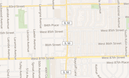 map of 8520 S Cicero Ave Burbank, IL 60459