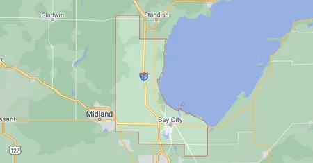 map of Bay County, MI 48631
