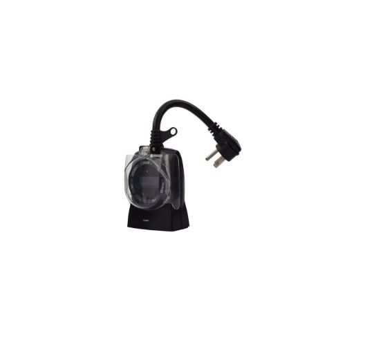 Tork 15 Amp 24 7 Outdoor Digital Multi Settings Timer With Swing Up Cover Grounded 3 Conductor 2 Outlet 642e