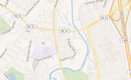 map of 311 S Polk St Ste 100 Pineville, NC 28134