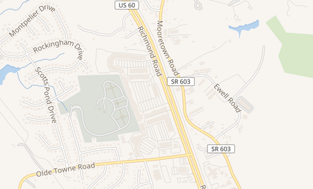 map of 5601 Richmond Rd Ste 8 Williamsburg, VA 23188