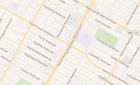 map of 2909 N. Kingshighway Blvd Saint Louis, MO 63115