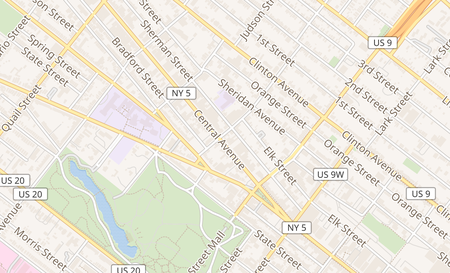 map of 121 Central Ave Albany, NY 12206