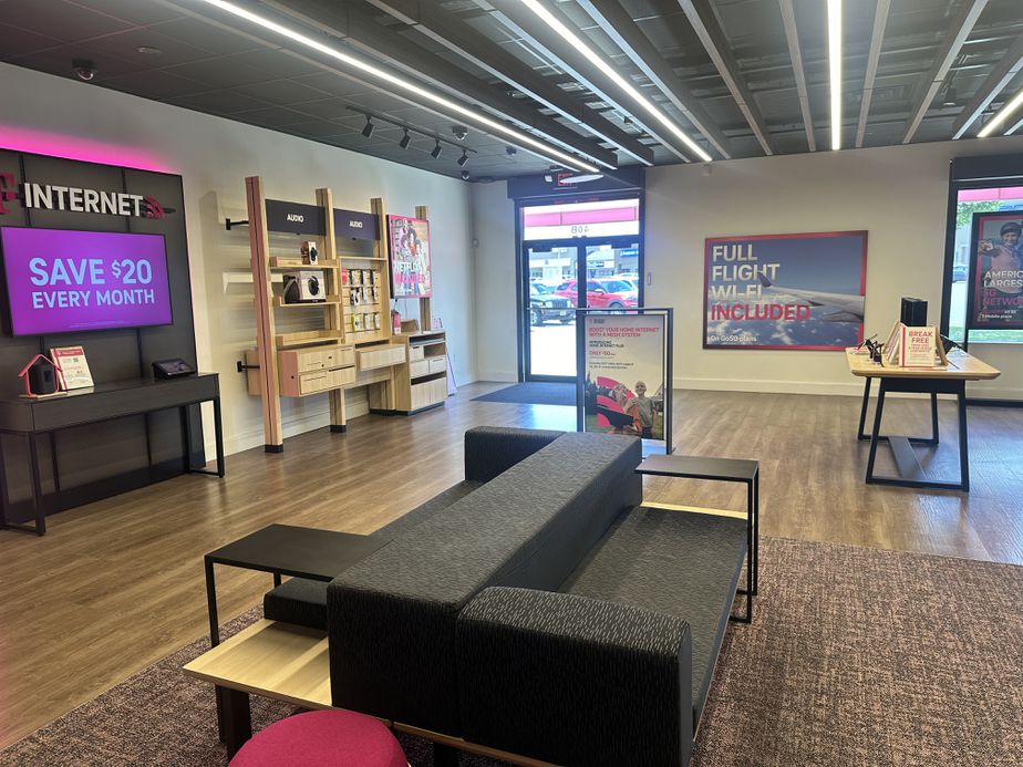 Interior photo of T-Mobile Store at Eagle Plaza, Voorhees, NJ