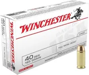 Winchester USA .40 S&W 165 Grain FMJ, 50 Rounds USA40SW | USA40SW