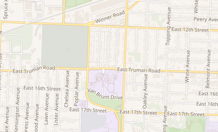 map of 5218A E Truman Rd Kansas City, MO 64127