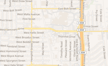 map of 115 West Seminary Drive Suite 161 Fort Worth, TX 76115