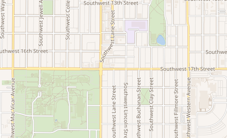 map of 1332 SW 17th St Topeka, KS 66604