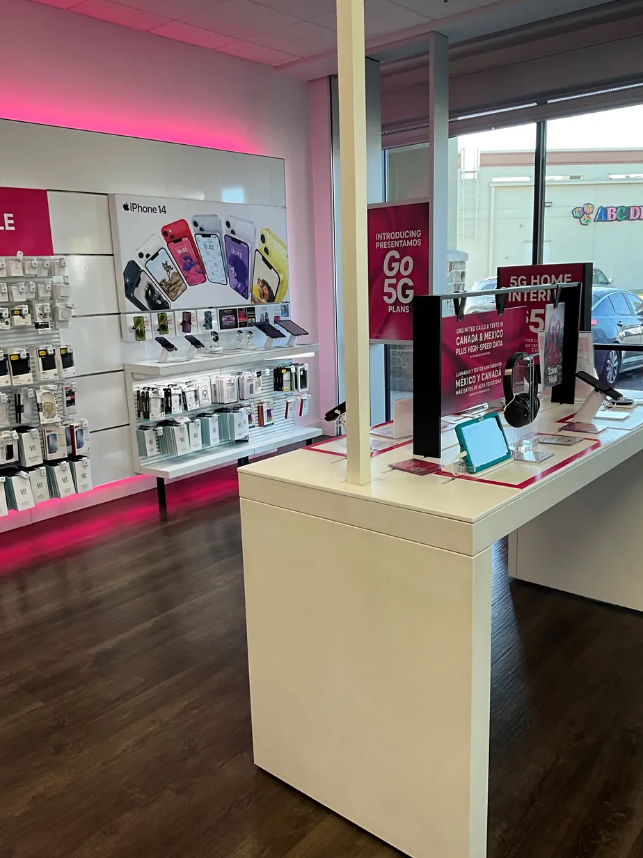 Interior photo of T-Mobile Store at I-45 & Crosstimbers, Houston, TX