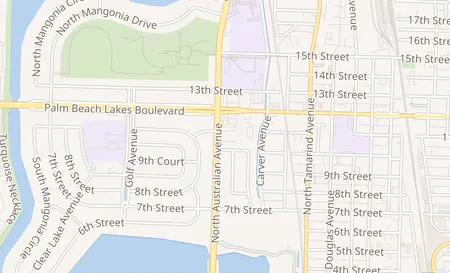 map of 1256-A Palm Beach Lakes Blvd. West Palm Beach, FL 33401