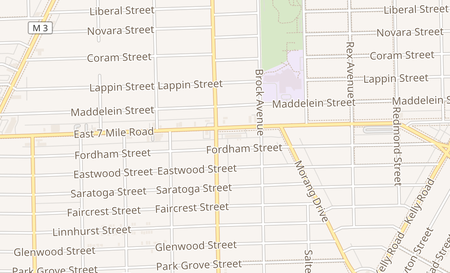 map of 15200 East 7 Mile Rd Detroit, MI 48205