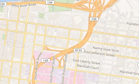 map of 207 S Preston St Louisville, KY 40202