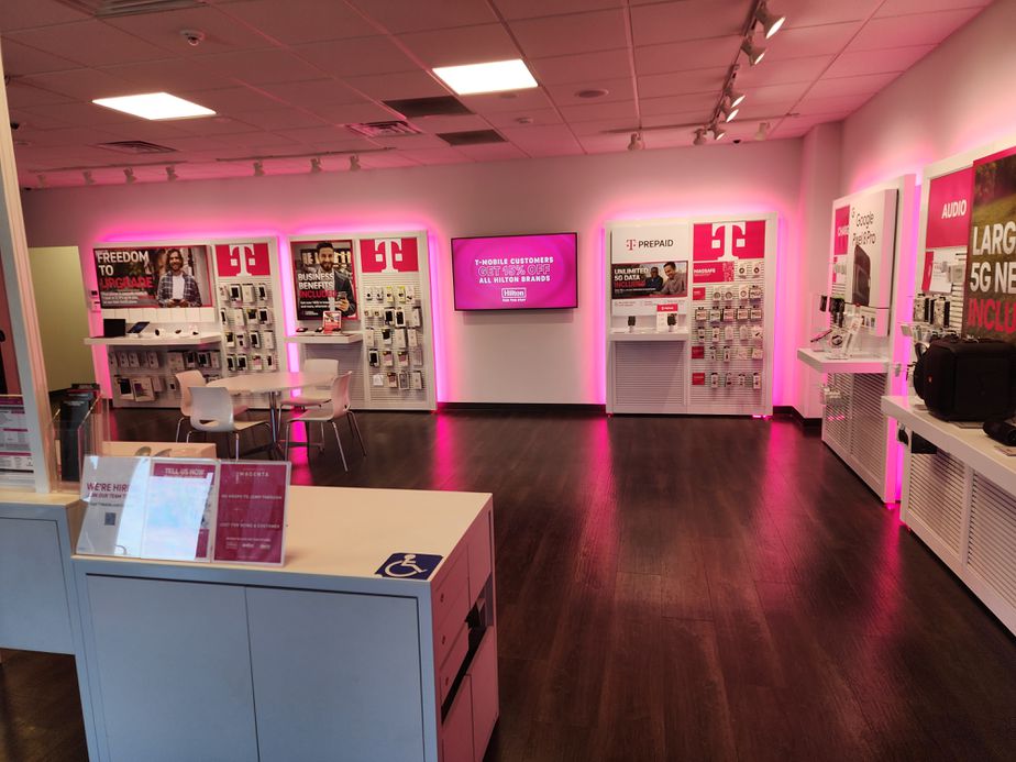 Interior photo of T-Mobile Store at Mall Loop & Middletown Mall, White Hall, WV