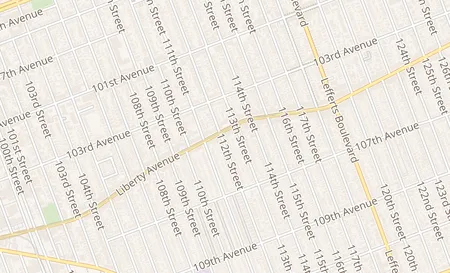 map of 112-04 Liberty Avenue Jamaica, NY 11419