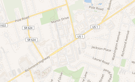 map of 8516 Richmond Hwy Alexandria, VA 22309