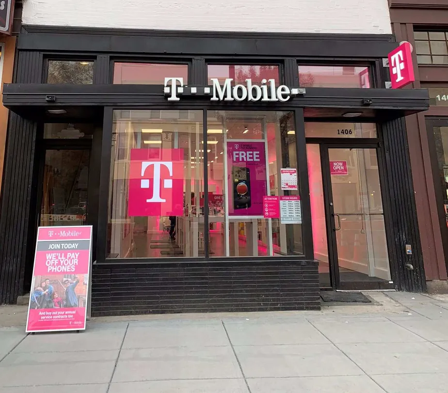Exterior photo of T-Mobile store at 14th St Nw & Rhode Island Ave, Washington, DC