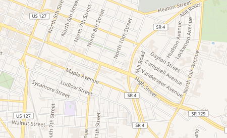 map of 1035 High St Hamilton, OH 45011