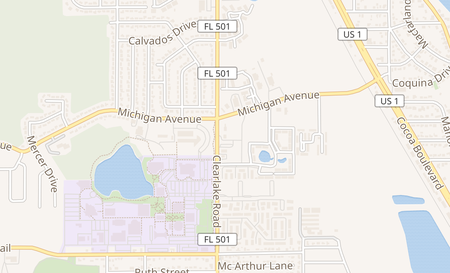 map of 1620 Clearlake Rd Unit 2 Cocoa, FL 32922