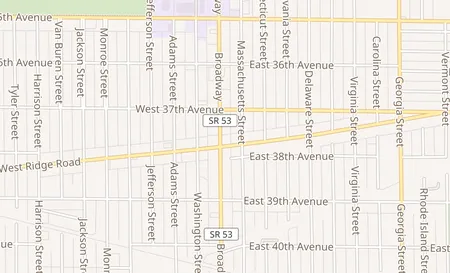 map of 3757 Broadway Gary, IN 46409
