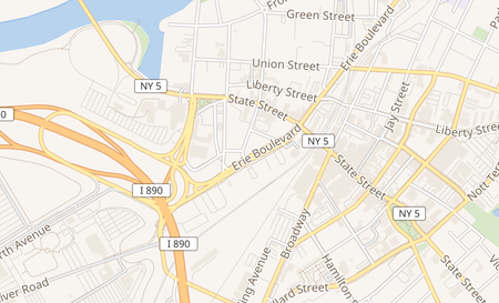 map of 151 Erie Blvd Schenectady, NY 12305