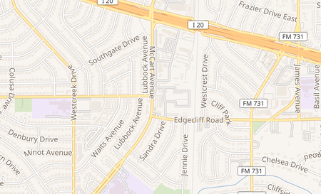 map of 5601 Mc Cart Ave Ste D Ft Worth, TX 76133
