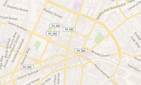 map of 6006 Broad St East Liberty, PA 15206