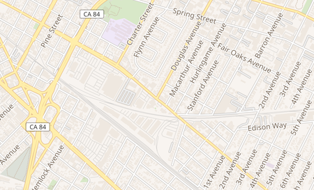 map of 2593 Middlefield Rd Redwood City, CA 94063