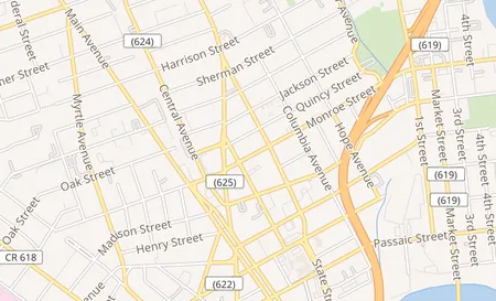 map of 286 Monroe St Passaic, NJ 07055