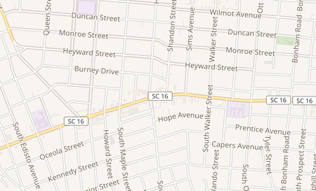 map of 2921 Rosewood Dr Columbia, SC 29205