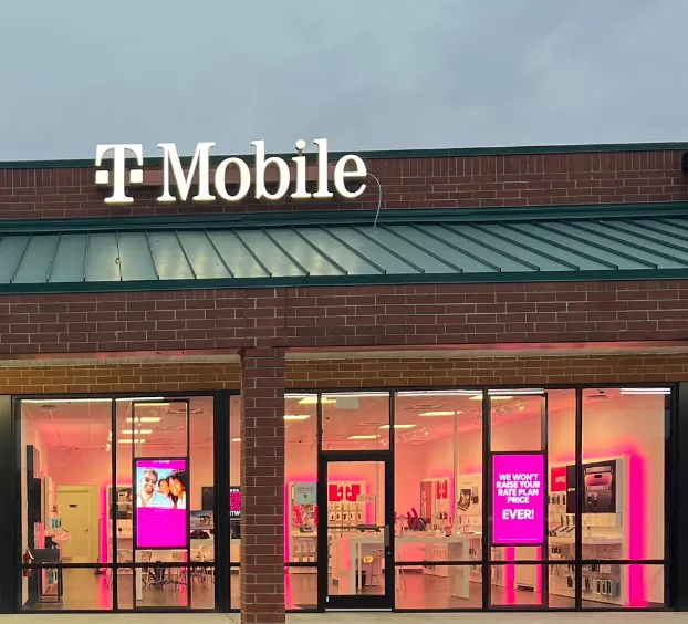  Exterior photo of T-Mobile Store at W 3rd St & Pembroke Pointe Ln, Pembroke, NC 