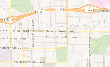 map of 856 Michigan St NE Grand Rapids, MI 49503