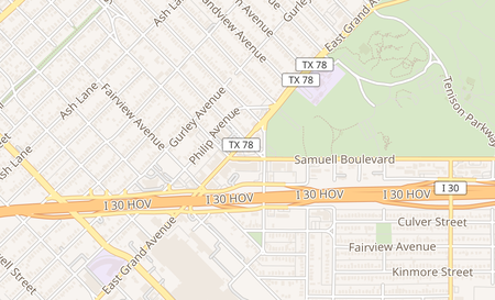 map of 5552 E Grand Ave Ste A Dallas, TX 75223