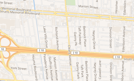 map of 2900 Cleary Ave. Metairie, LA 70002