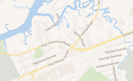 map of 546 E Constance Rd Ste B Suffolk, VA 23434