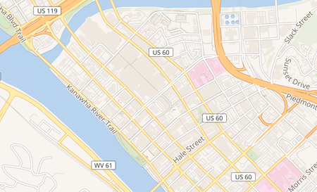 map of 163 Court St Charleston, WV 25301