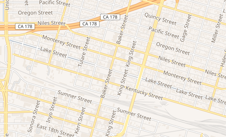 map of 1101 Baker St Bakersfield, CA 93305