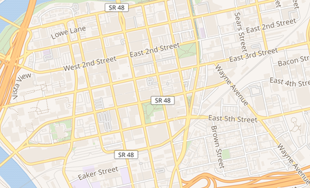 map of 35 S. Jefferson St. A Dayton, OH 45402