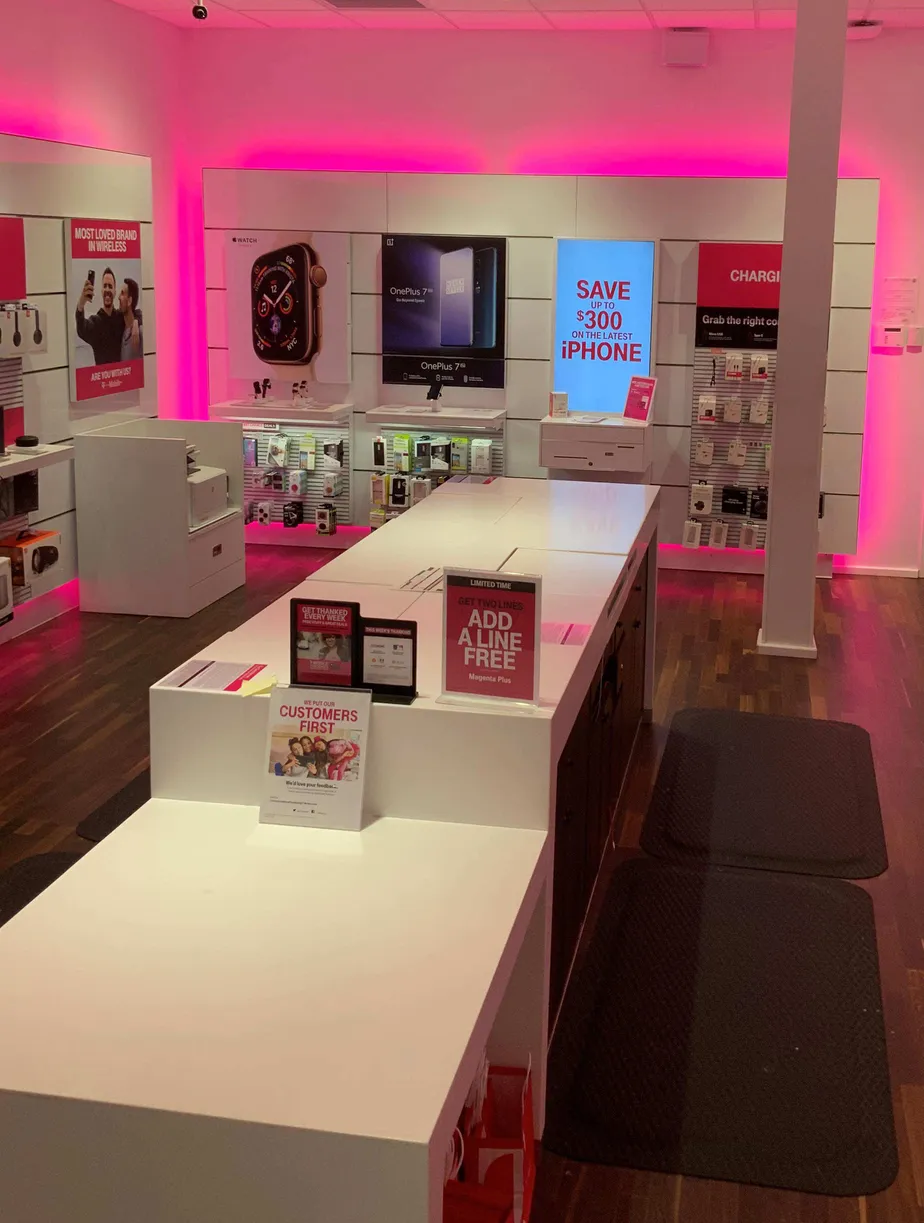 Interior photo of T-Mobile Store at Crystal Mall 1, Waterford, CT