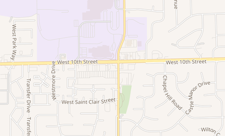 map of 7301 W. 10Th Street Ste. A Indianapolis, IN 46214