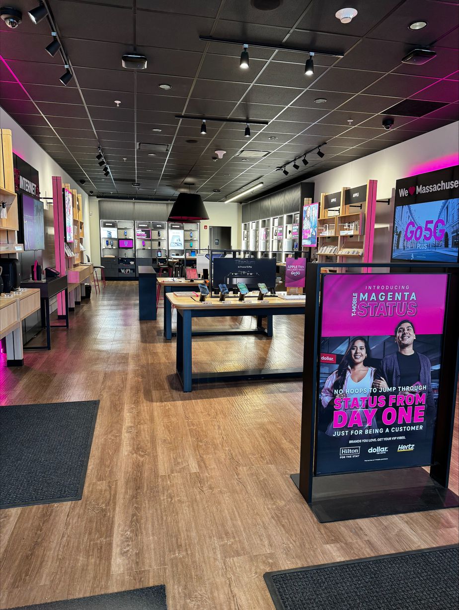 Interior photo of T-Mobile Store at Pleasant Shops, South Weymouth, MA