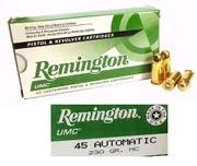 Remington UMC .45 Auto, 230 Grain MC, 50 Rounds 23726 | 23726